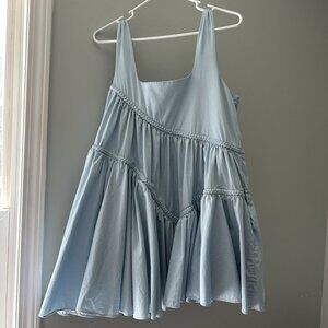 AJE Casabianca Braided Detail Dress Women's Blue Sleeveless  Size 12